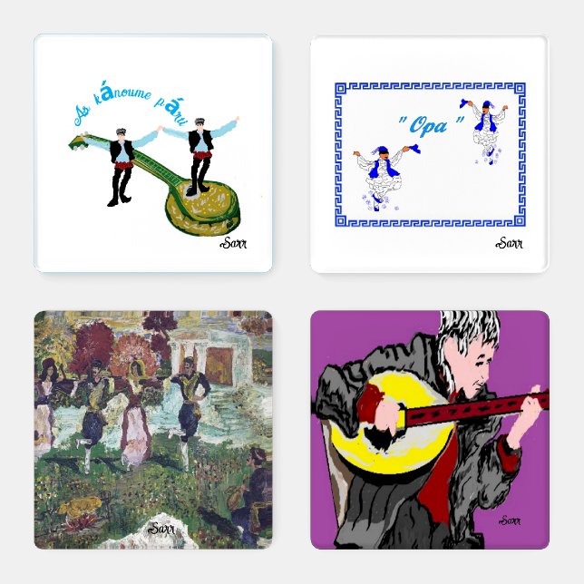 Coaster Sets :  A Greek Feeling Set (Set)