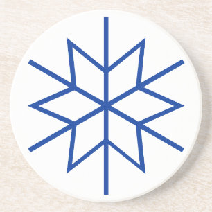 Coaster - Snowflakes in Blue