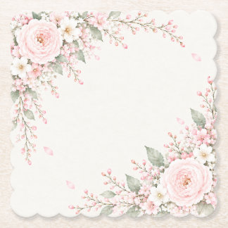 Coaster Square Flower Elegant Refined Formal