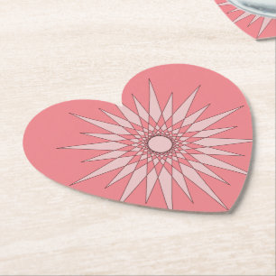 Coaster - Starburst Pattern in Pink