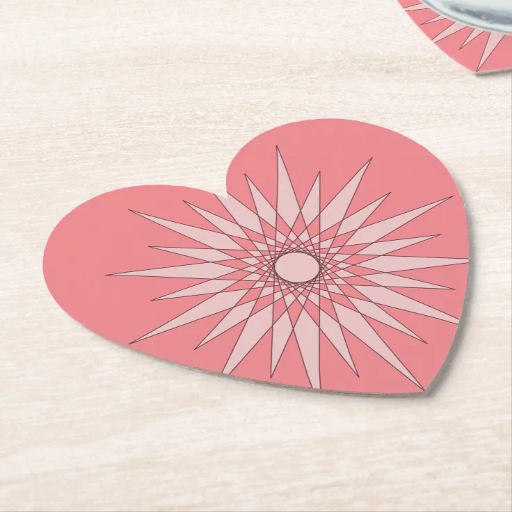 Coaster - Starburst Pattern in Pink