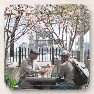 Coaster: The Chess Players at the Brooklyn Bridge Beverage Coaster