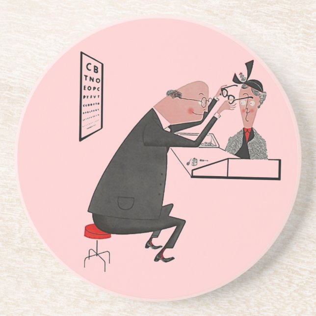 Coaster ~ Vintage Mid-Century Eye Doctor Glasses (Front)