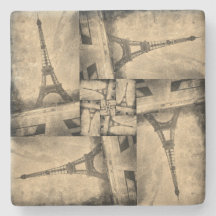 Coaster Vintage-style Eiffel Tower Design