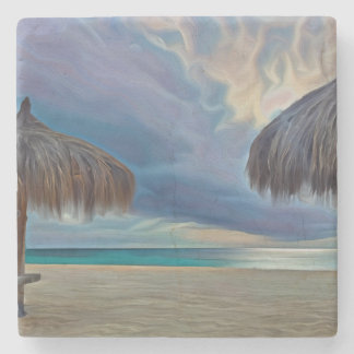 Coaster with beach photo 