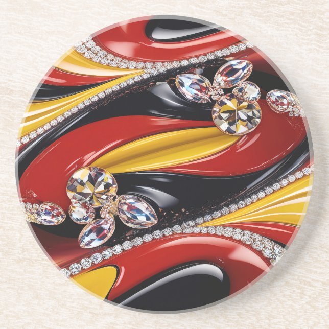 Coaster with Belgian Colors Design (Front)
