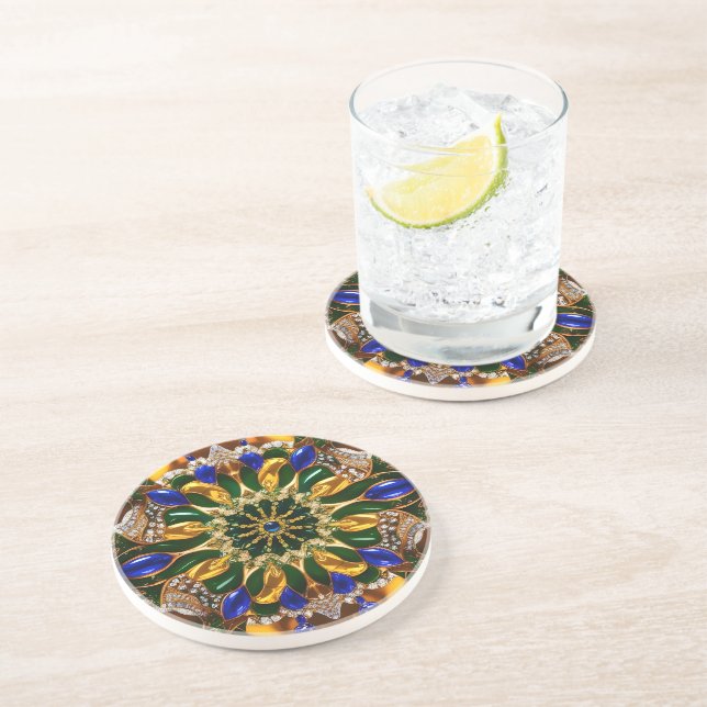 Coaster with Brazil Colors Design (Side)