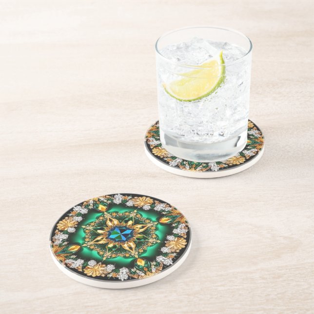 Coaster with Brazilian Colors Design (Side)