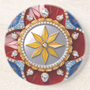 Coaster with Colombian Colors Design