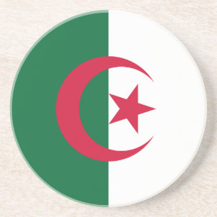 Coaster with Flag of Algeria