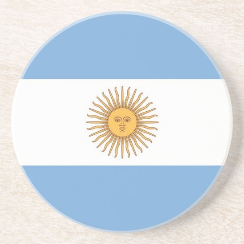 Coaster with Flag of Argentina