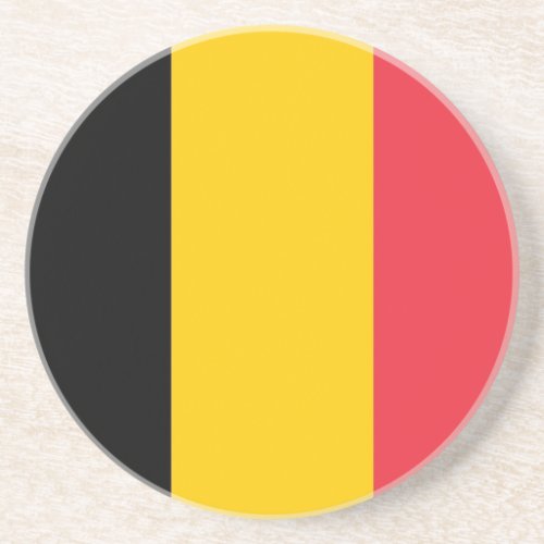 Coaster with Flag of Belgium