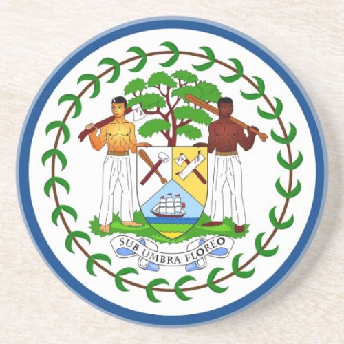 Coaster with Flag of Belize