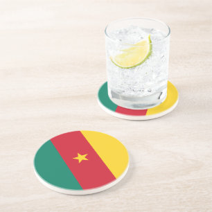 Coaster with Flag of Cameroon