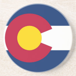 Coaster with Flag of Colorado, USA