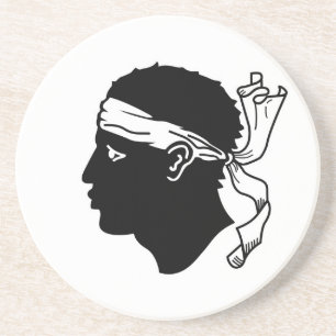 Coaster with Flag of Corsica, France