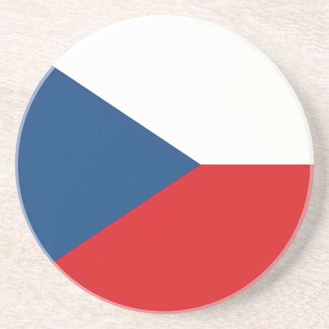 Coaster with Flag of Czechia (Front)