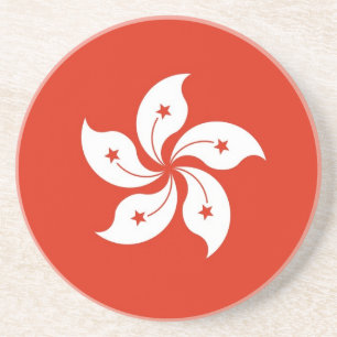 Coaster with Flag of Hong Kong, China