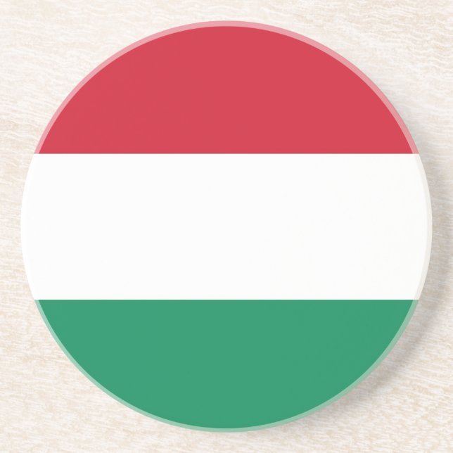 Coaster with Flag of Hungary (Front)