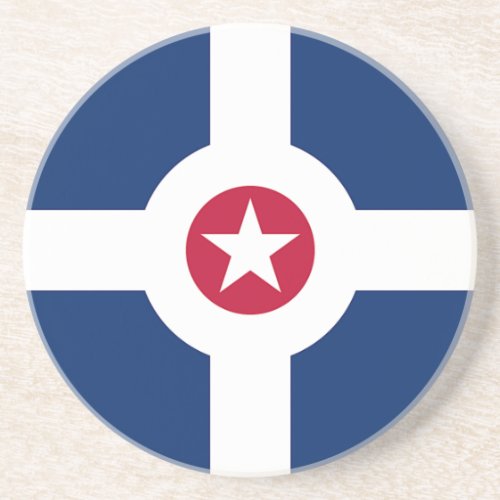 Coaster with Flag of Indianapolis USA