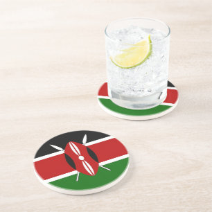 Coaster with Flag of Kenya