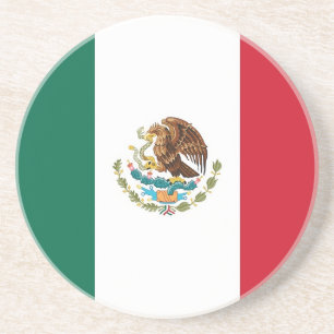 Coaster with Flag of Mexico