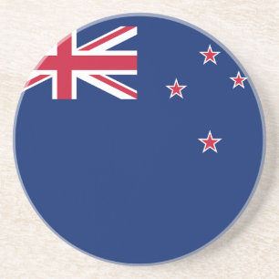Coaster with Flag of New Zealand