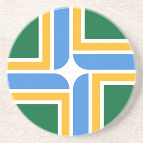 Coaster with Flag of Portland Oregon USA