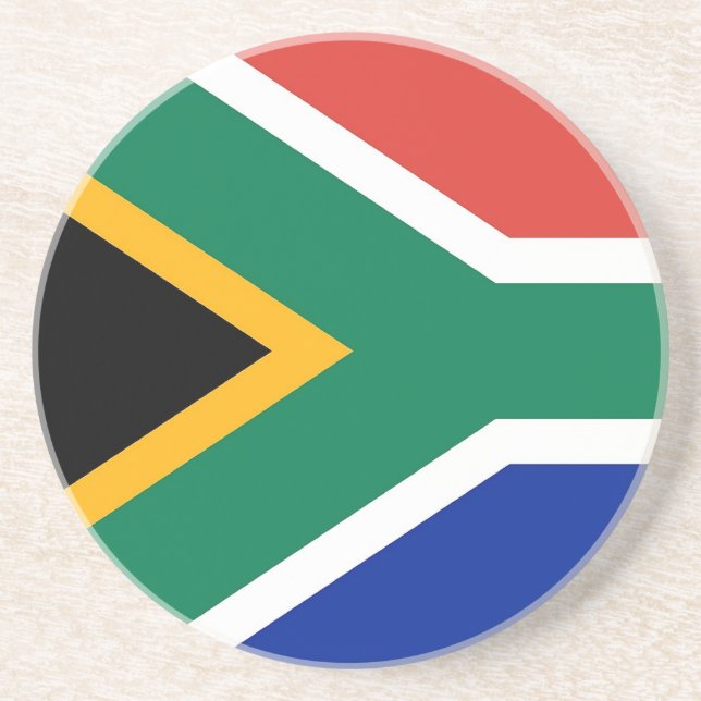Coaster with Flag of South Africa (Front)