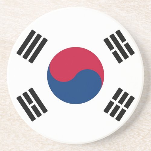 Coaster with Flag of South Korea