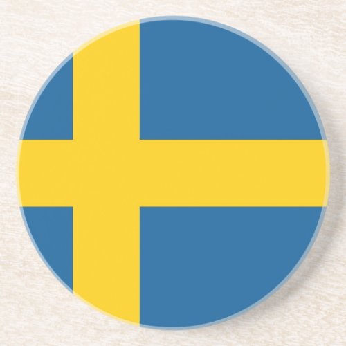 Coaster with Flag of Sweden