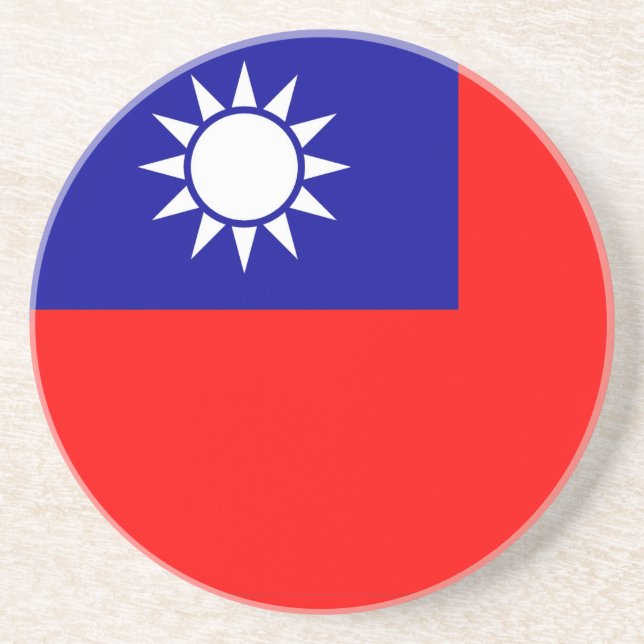 Coaster with Flag of Taiwan (Front)