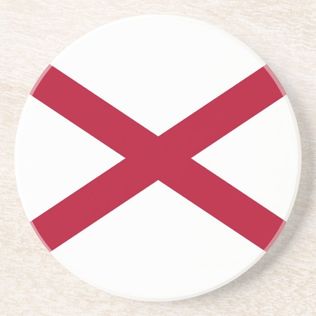 Coaster with Flag of the Alabama, USA (Front)