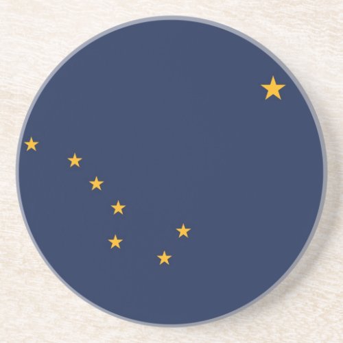 Coaster with Flag of the Alaska USA