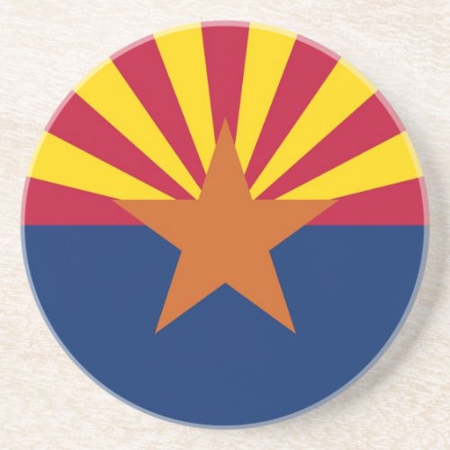 Coaster with Flag of the Arizona USA