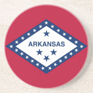 Coaster with Flag of the Arkansas, USA