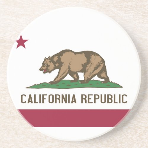 Coaster with Flag of the California USA