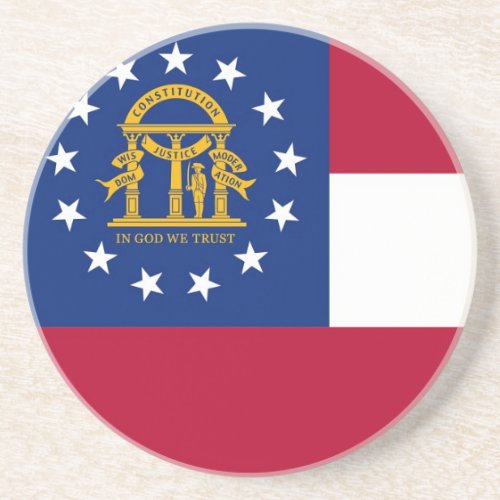 Coaster with Flag of the Georgia USA