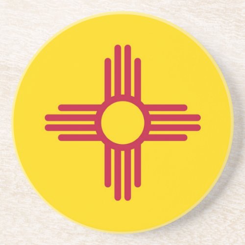 Coaster with Flag of the New Mexico USA