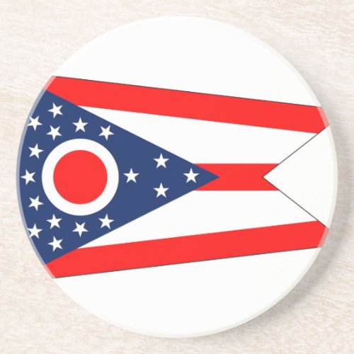 Coaster with Flag of the Ohio USA