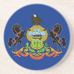 Coaster with Flag of the Pennsylvania, USA