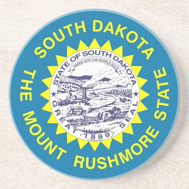 Coaster with Flag of the South Dakota, USA (Front)