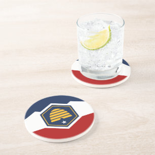 Coaster with Flag of Utah, USA