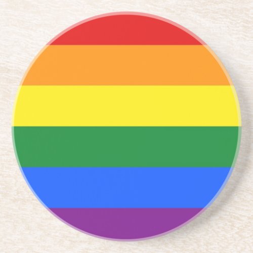 Coaster with LGBT Rainbow Flag