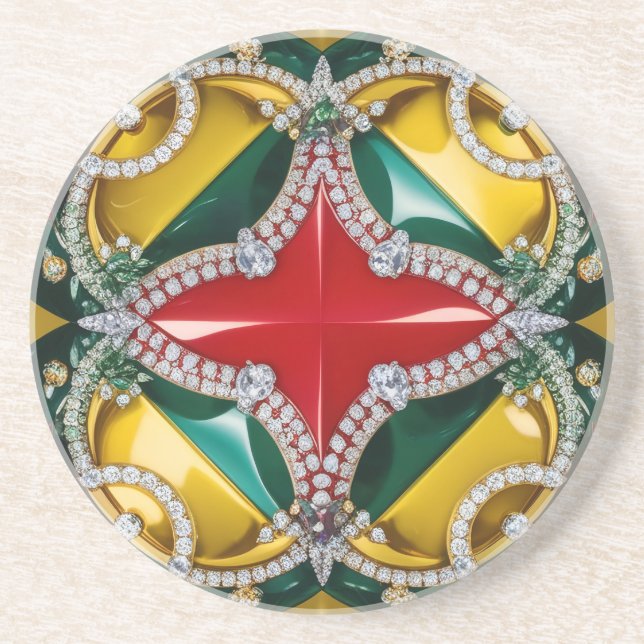 Coaster with Los Angeles Colors Design (Front)