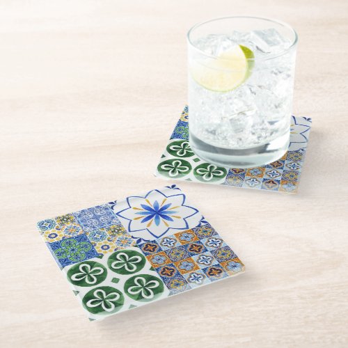 Coaster with pictures of Portuguese tiles