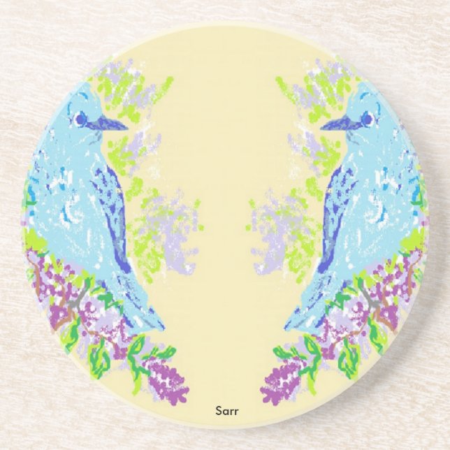 Coasters/Blue Birds Drink Coaster (Front)
