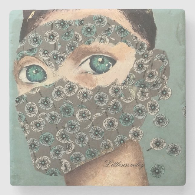 Coasters by littlesissmiley. Masked Woman (Front)