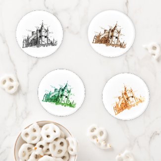 Coasters - Castles in Various Colors