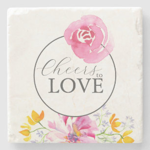 Coasters Cheers Pink Floral Wedding Theme